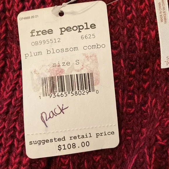 NWT FREE PEOPLE High Hopes Cardigan - Plum Blossom - Picture 4 of 6